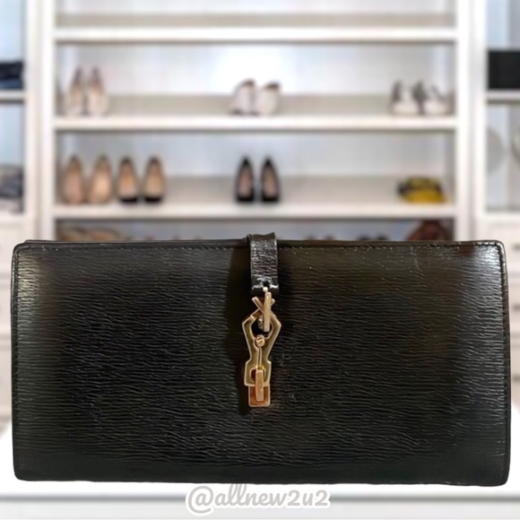 Gucci Limited Edition Horsebit Clasp Black Bifold Long Wallet Host Pick - Picture 3 of 13